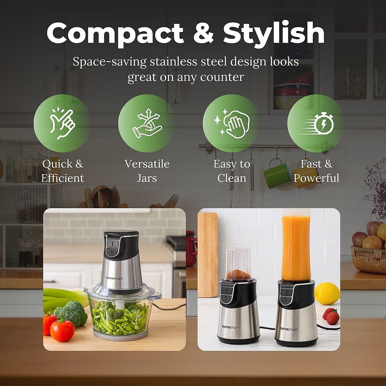 Homesmart Food Processor and Blender - Black 7830033 2