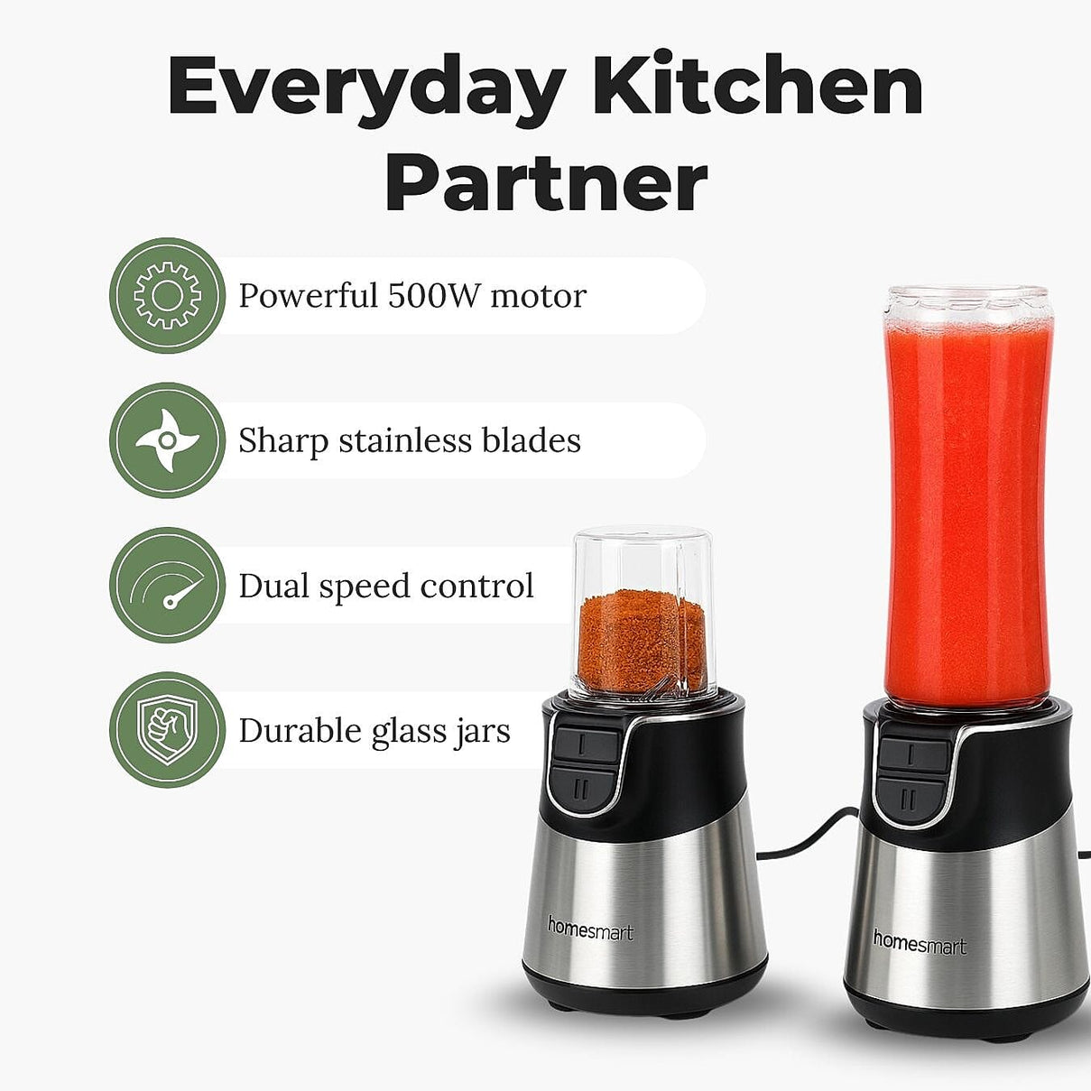 Homesmart Food Processor and Blender - Black 7830033 5