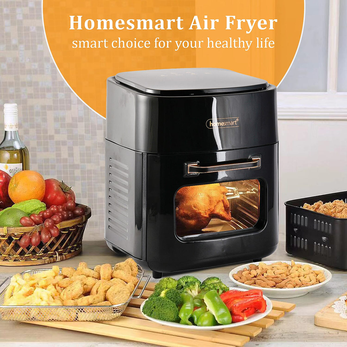 Homesmart 15 Litre Air Fryer (1400W) - Black 7264491 2