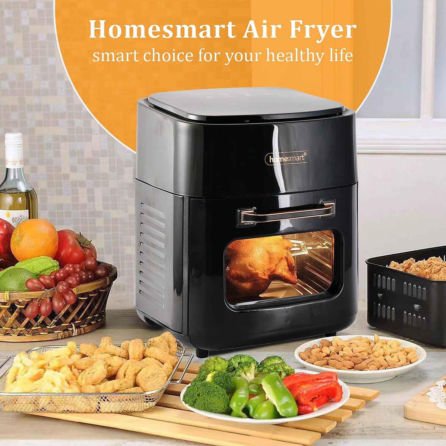 Homesmart 15 Litre Air Fryer (1400W) - Black 7264491 2