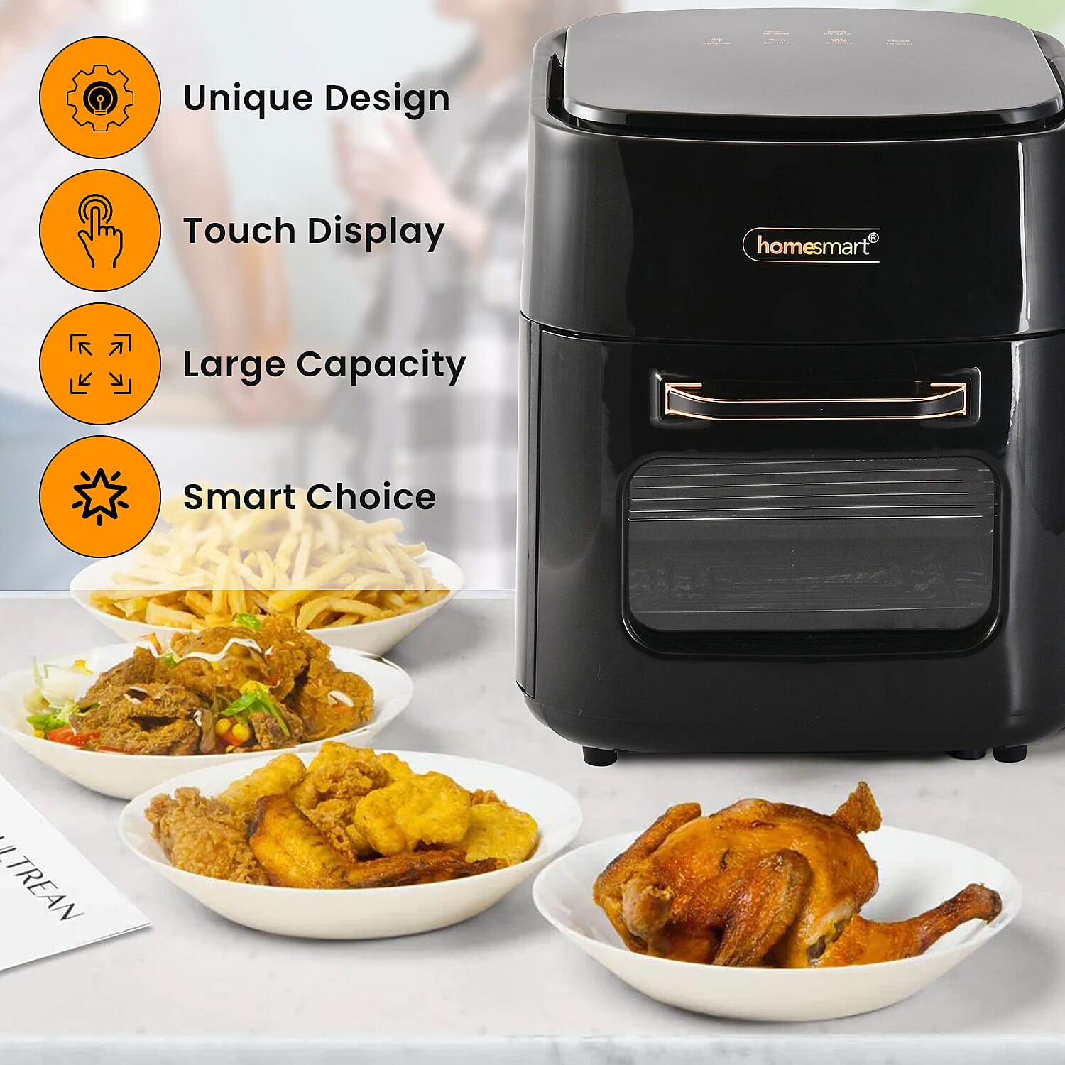 Homesmart 15 Litre Air Fryer (1400W) - Black 7264491 3