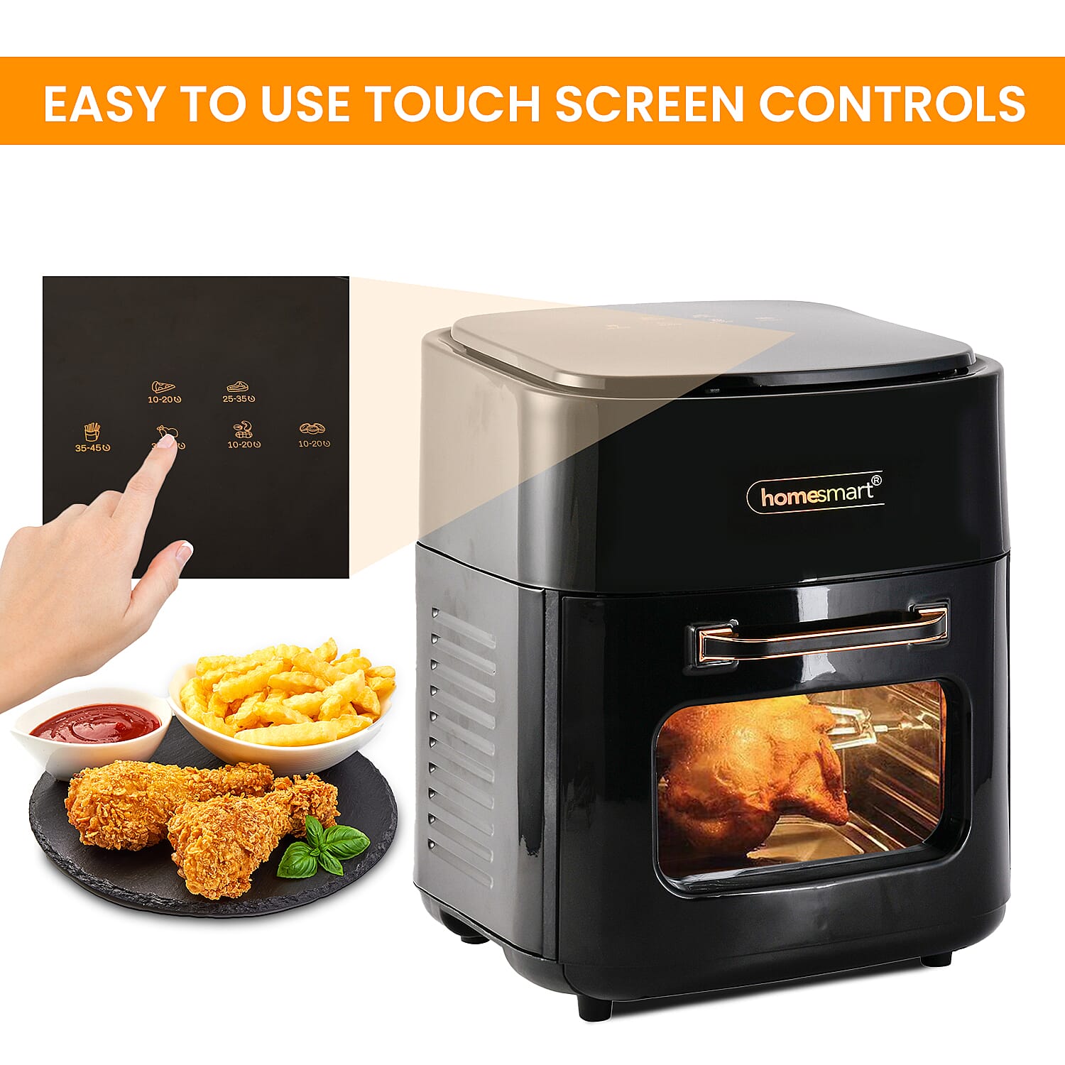 Homesmart 15 Litre Air Fryer (1400W) - Black 7264491 5