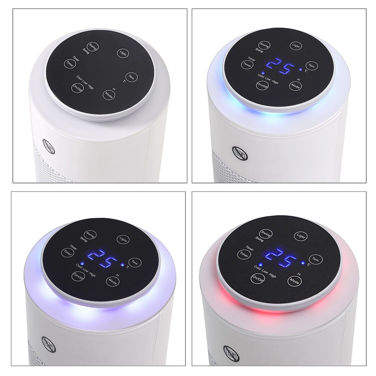Homesmart Portable Remote Control Heater with 3 Mode Technology and 60 Degree Wide Angle Swing (1300-2000W) With Ambient Light 7643053 7