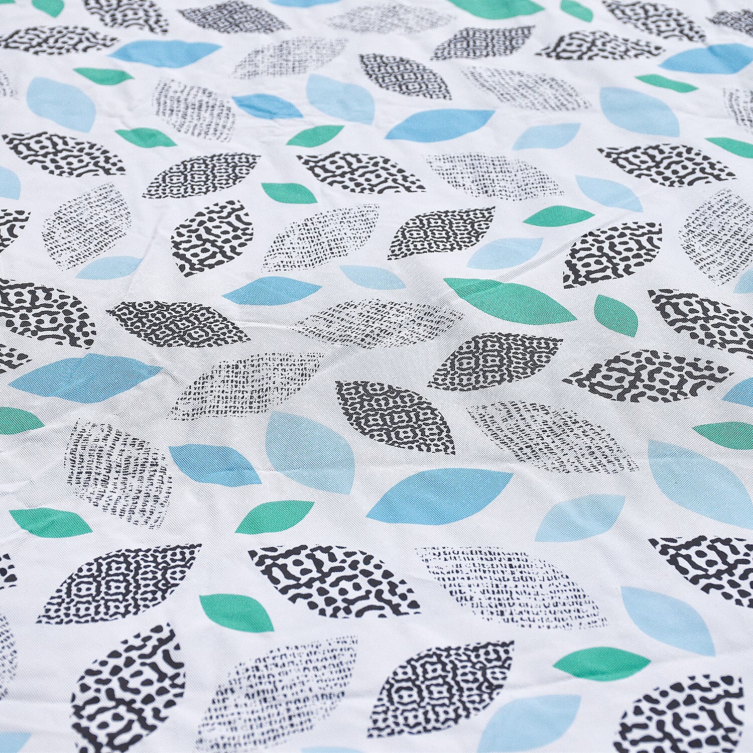 Homesmart Leaves Pattern Rectangle Table Cloth (Size 193x86 cm) - White and Multi 7276191 2