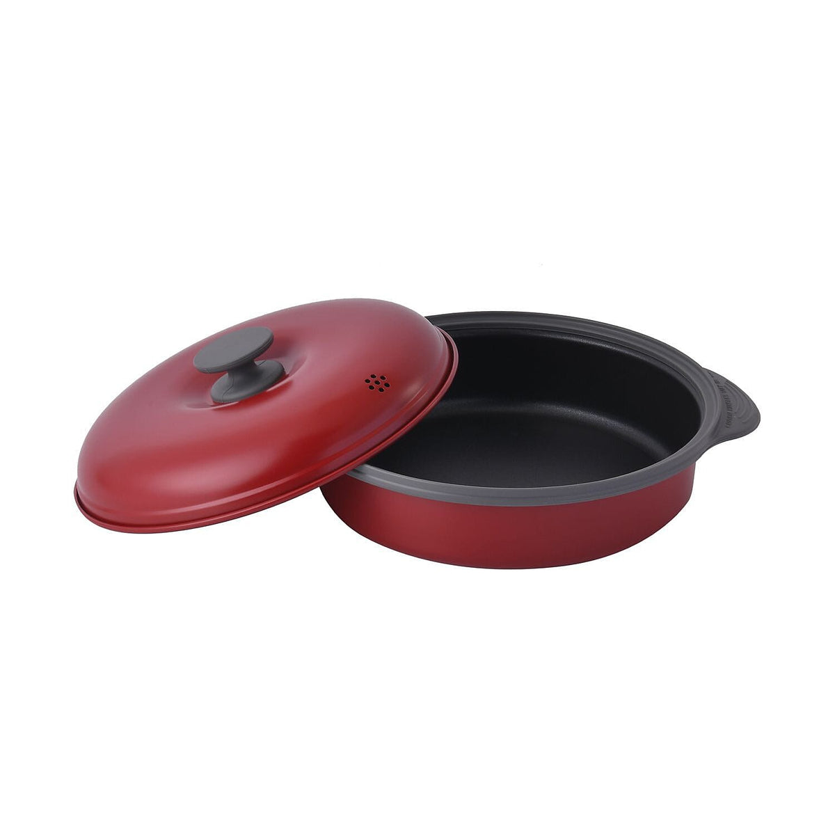 One To Own - Non Stick Microwave Grill Pot - Fast Sizzling, Browning and Grilling - Red &amp; Black 7265532 4