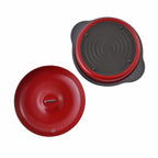 One To Own - Non Stick Microwave Grill Pot - Fast Sizzling, Browning and Grilling - Red & Black