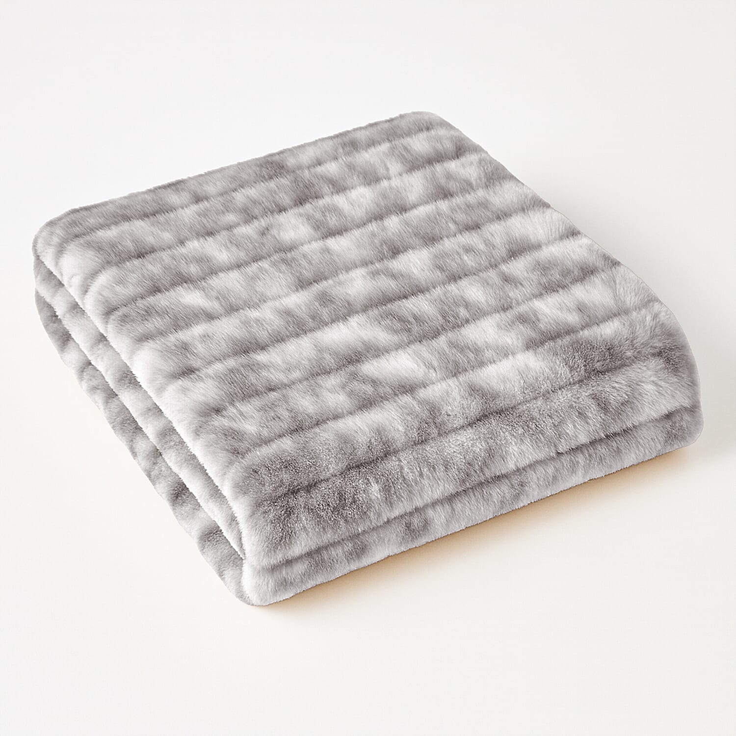 THE MOST SUMPTUOUS BLANKET AT TJC - LIVMORE Faux Rabbit Fur Blanket 650 GSM (Size 200x150 cm) - Grey &amp; White 8188274 4