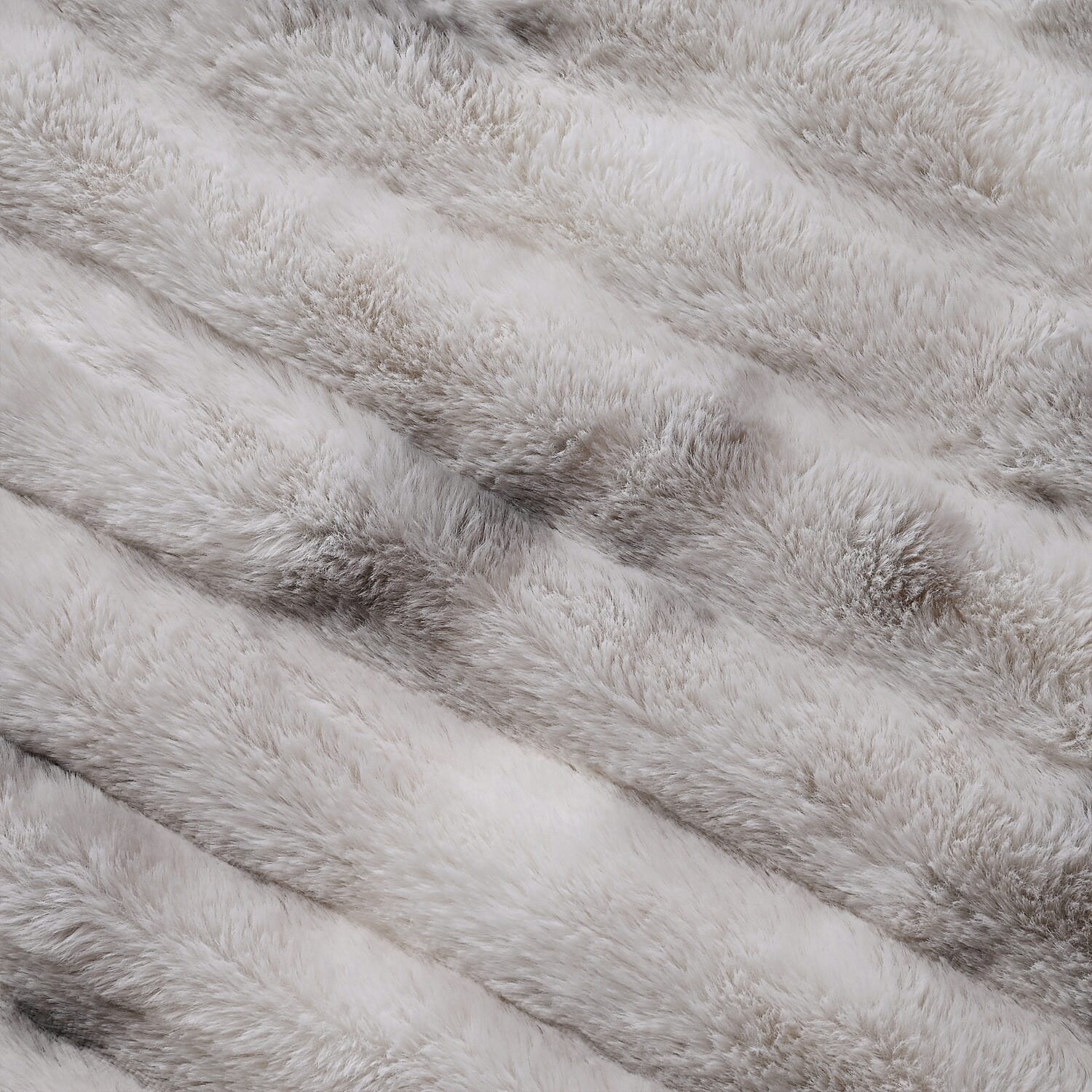 THE MOST SUMPTUOUS BLANKET AT TJC - LIVMORE Faux Rabbit Fur Blanket 650 GSM (Size 200x150 cm) - Grey &amp; White 8188274 5