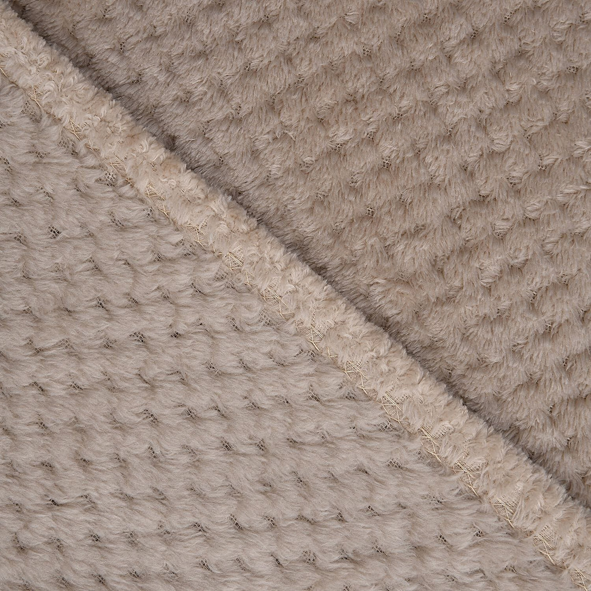 Homesmart Flannel Textured Blanket 260gsm (Size 210x150 cm) - Beige 7231549 5