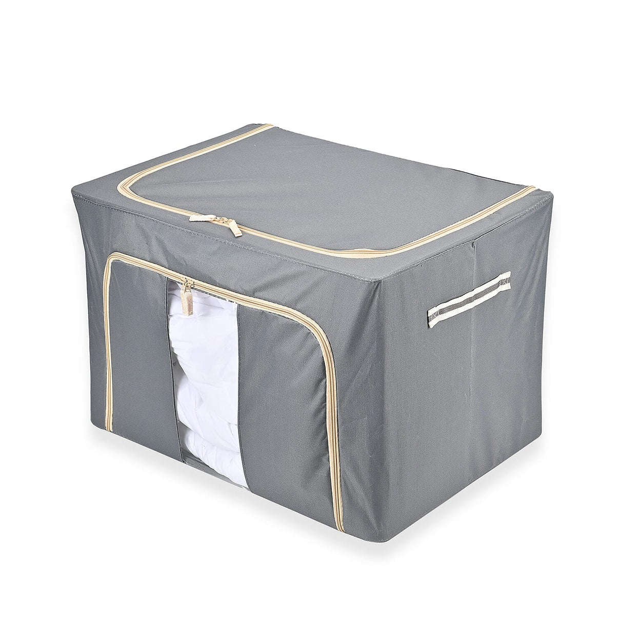 Spring Clean: Super Tidy Storage Box with Metal Frame - Grey 7262536 1