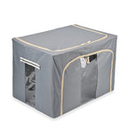 Spring Clean - Super Tidy Storage Box with Metal Frame - 100L  (Size 60x42x40 cm) - Grey