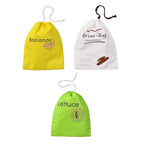 Homesmart Set of 3 Fresh Tie and Bread Bags - Green, Yellow - White