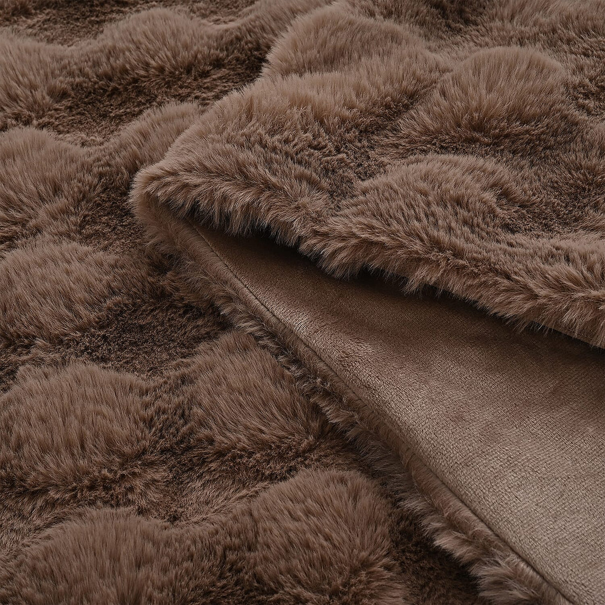 Homesmart Super Soft Sculptured Faux Fur Blanket (180 x 150cm) - Mink 8185677 4