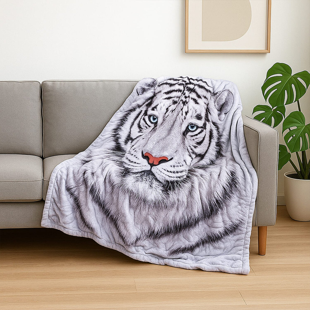 Digital Printed Soft &amp; Warm Tiger Blanket 8191783 2