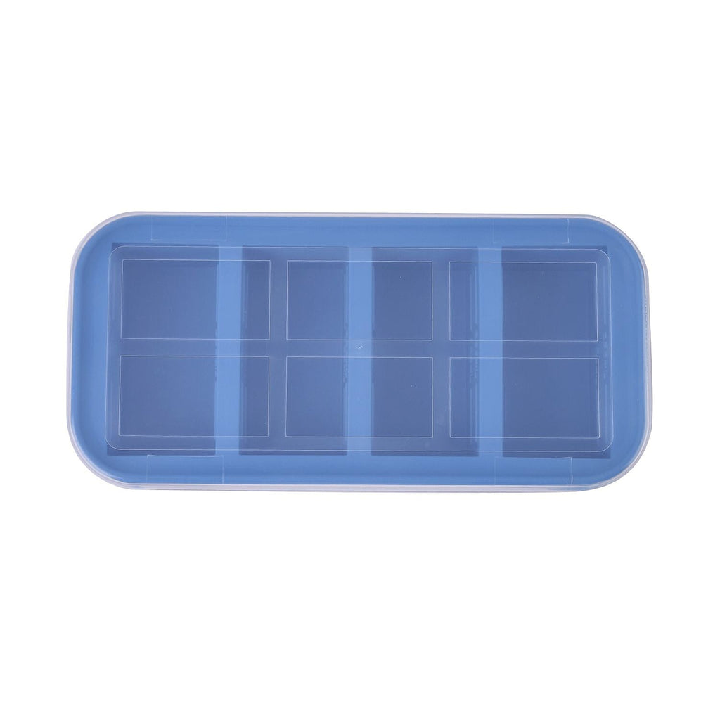 Set of 2 Homesmart 100% Food Grade Silicone Reusable Freezer Tray with Lid (Size 29x14x6 cm) - Blue