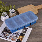 Set of 2 Homesmart 100% Food Grade Silicone Reusable Freezer Tray with Lid (Size 29x14x6 cm) - Blue