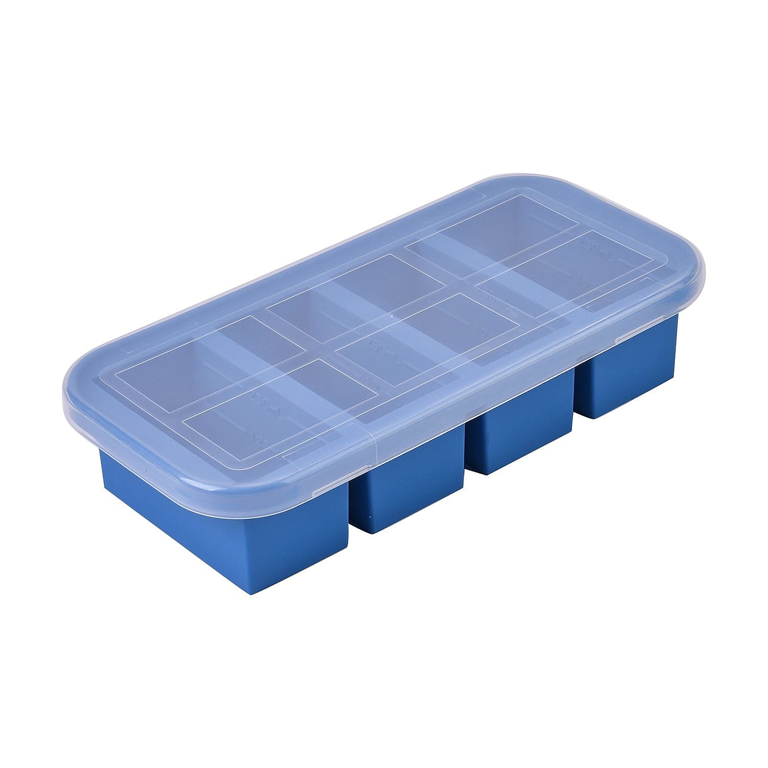 Set of 2 Homesmart 100% Food Grade Silicone Reusable Freezer Tray with Lid (Size 29x14x6 cm) - Blue 7564997 2