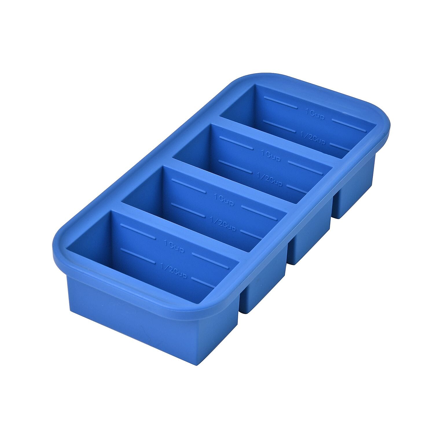 Set of 2 Homesmart 100% Food Grade Silicone Reusable Freezer Tray with Lid (Size 29x14x6 cm) - Blue 7564997 5