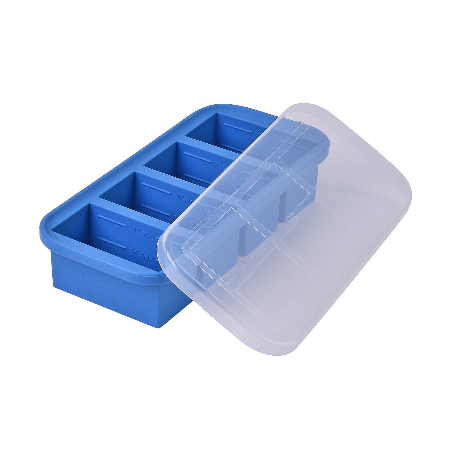 Set of 2 Homesmart 100% Food Grade Silicone Reusable Freezer Tray with Lid (Size 29x14x6 cm) - Blue 7564997 6