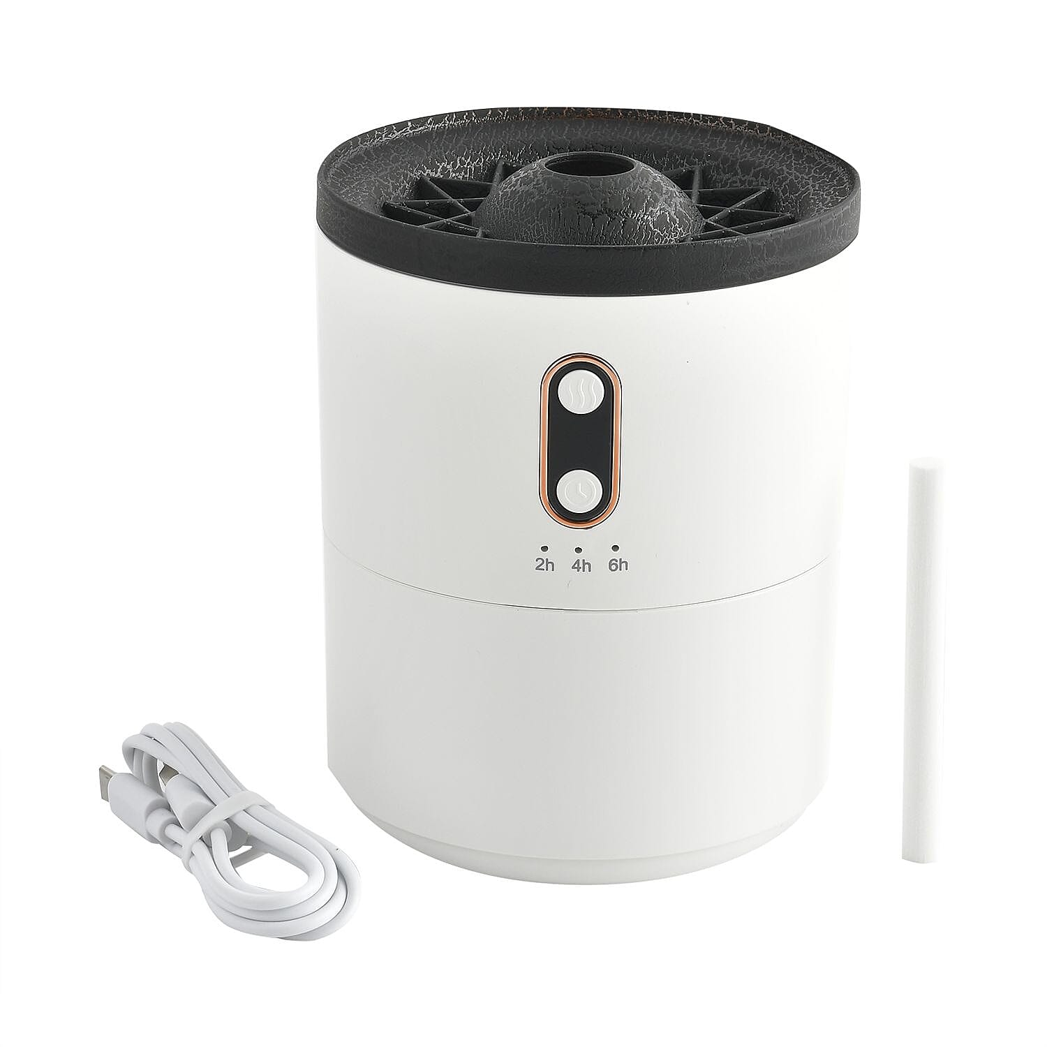 Volcano Air Humidifier With Colour Changing Red Hot &amp; Chilly Blue, Advanced Air Filtration, Delay Timer, Quiet, USB Charger, 450ml. 7426364 0