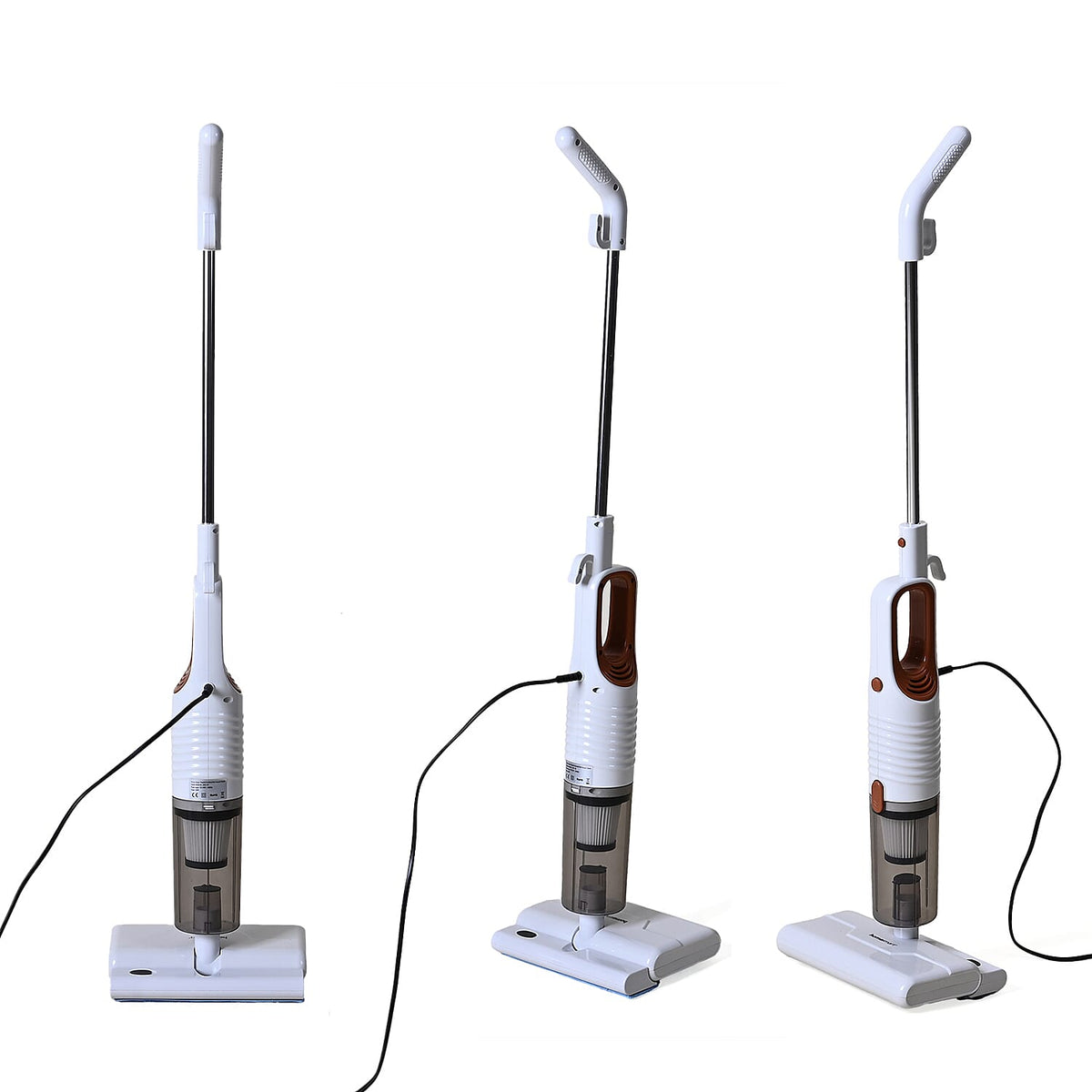 Homesmart 2-in-1 Vacuum Cleaner - Handheld and Floor Vac PLUS Hard Floor Mop Attachment - White 8043301 2