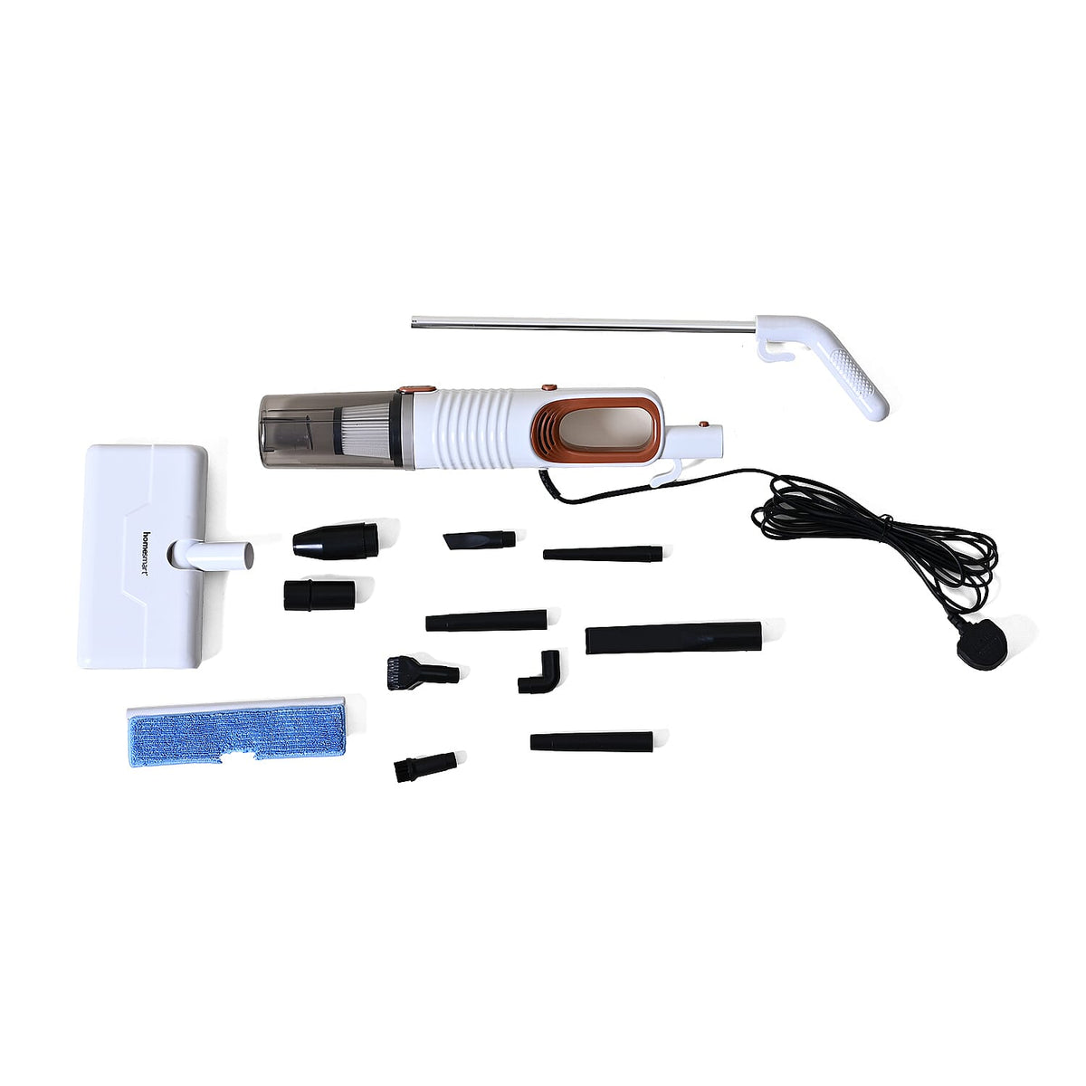 Homesmart 2-in-1 Vacuum Cleaner - Handheld and Floor Vac PLUS Hard Floor Mop Attachment - White 8043301 5
