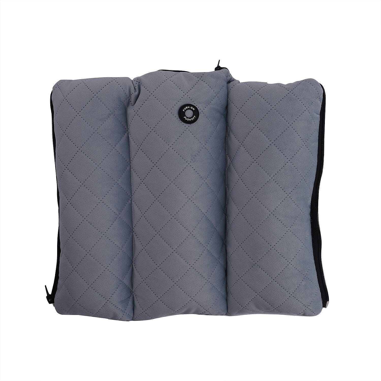 Homesmart 2-in-1 Vibrating Massage Foldable Pillow - Grey 7133377 1