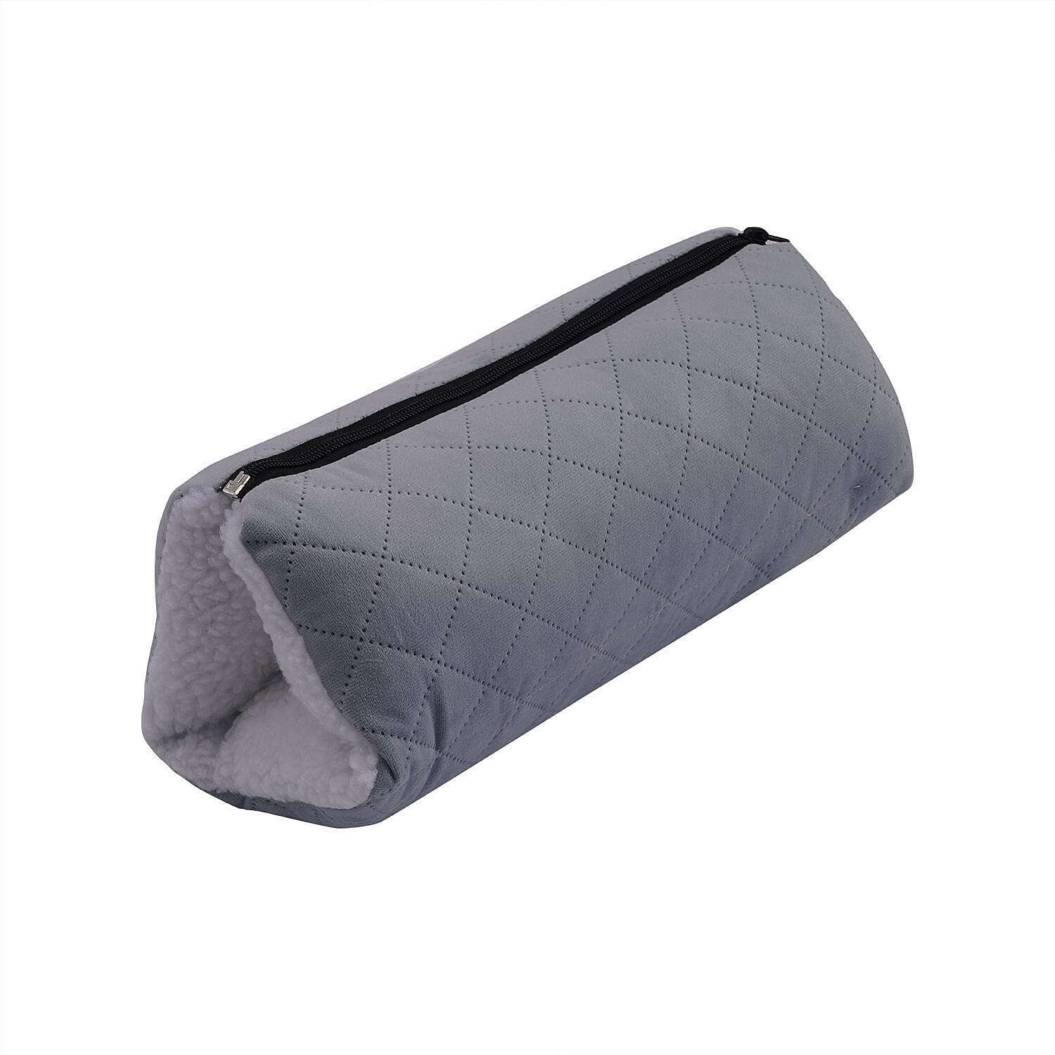 Homesmart 2-in-1 Vibrating Massage Foldable Pillow - Grey 7133377 3