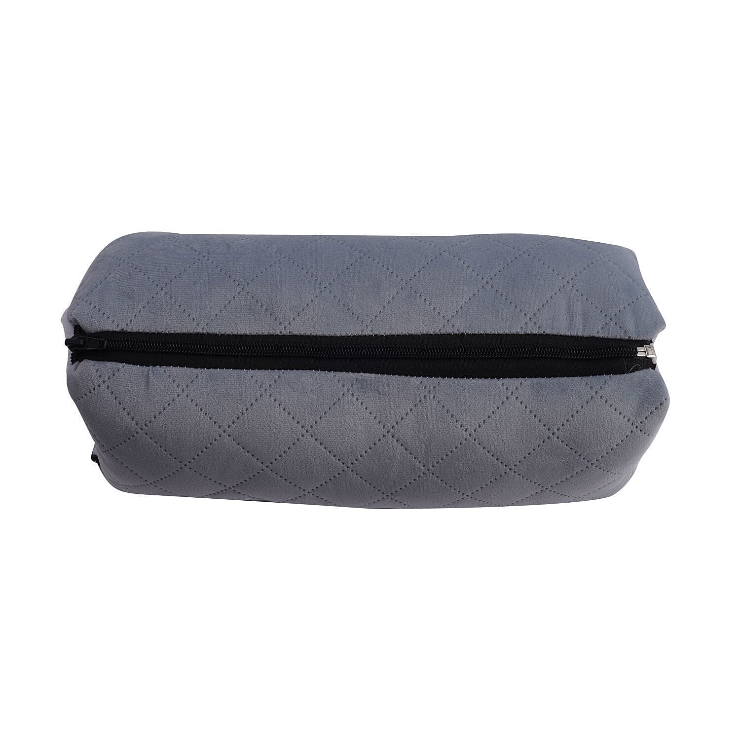 Homesmart 2-in-1 Vibrating Massage Foldable Pillow - Grey 7133377 4