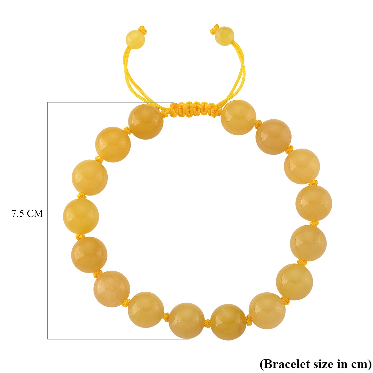 Honey Jade Stone Bracelet (Size 6 - 9.5 Adjustable) 170.00 Ct. 8253875 6