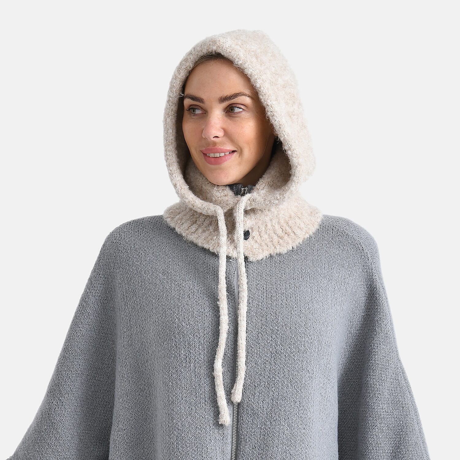 Hooded Drawstring Hat (28 x 24cm) - Beige 8207198 0