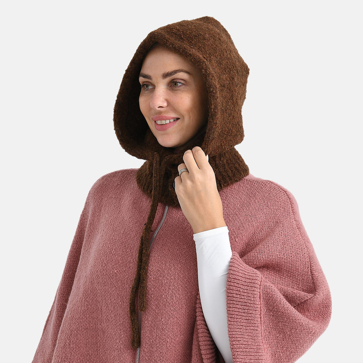 Hooded Drawstring Hat (28 x 24cm) - Grey V32605123 3