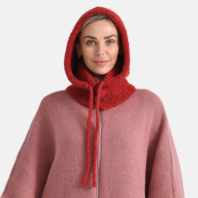 Hooded Drawstring Hat (28 x 24cm) - Red