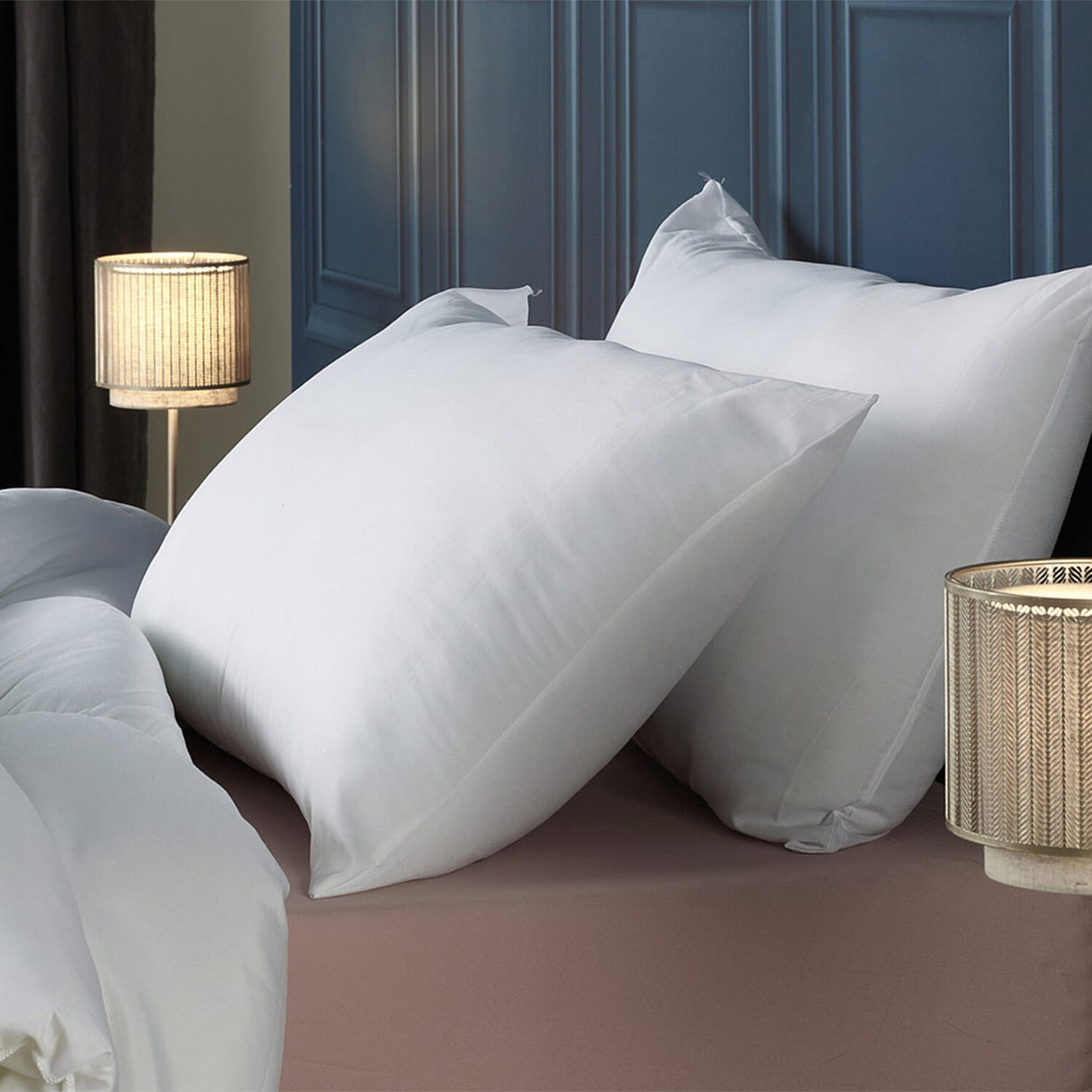 Hotel Quality 100% Cotton Blown Fibre Pillow Pair 7991241 1