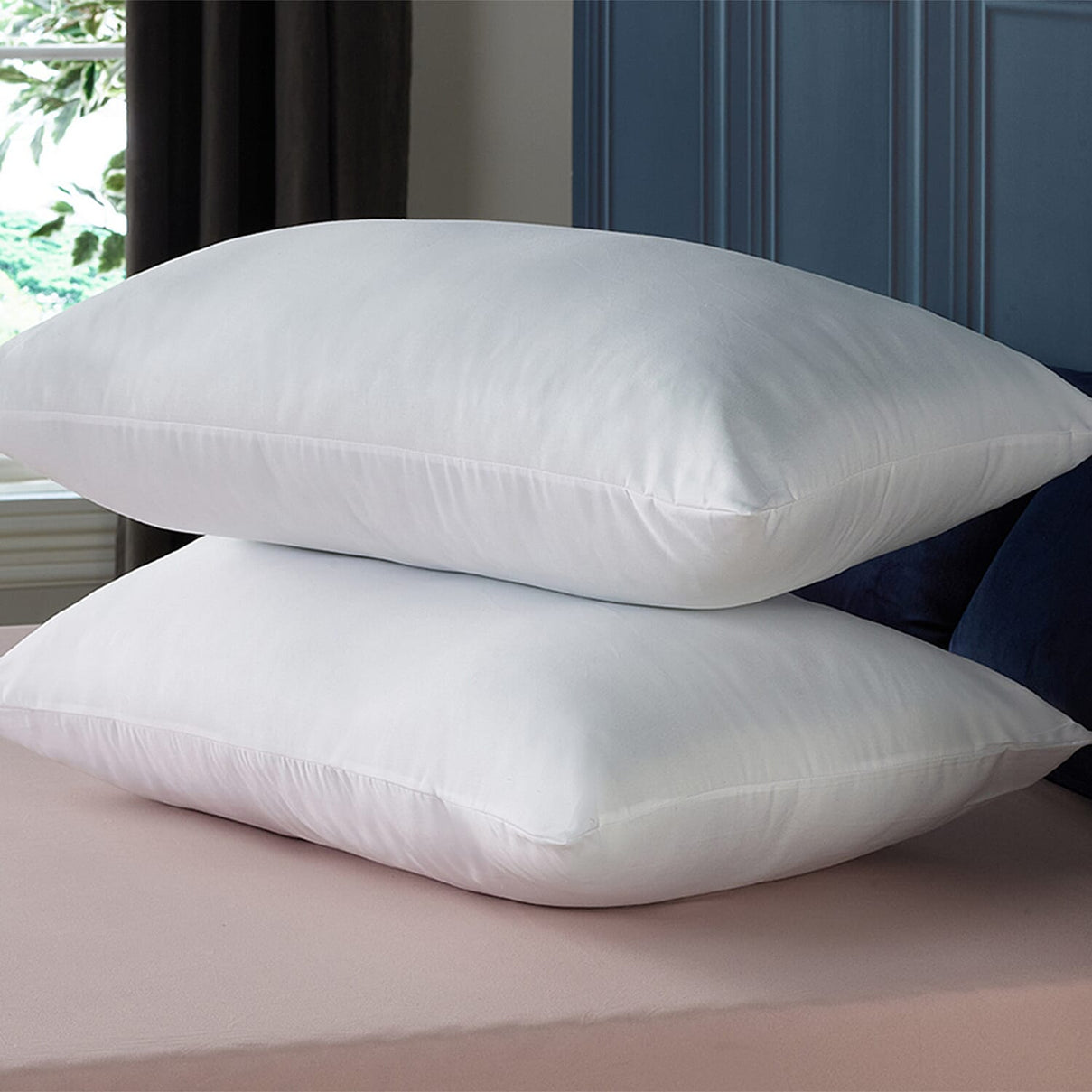 Hotel Quality 100% Cotton Blown Fibre Pillow Pair 7991241 2