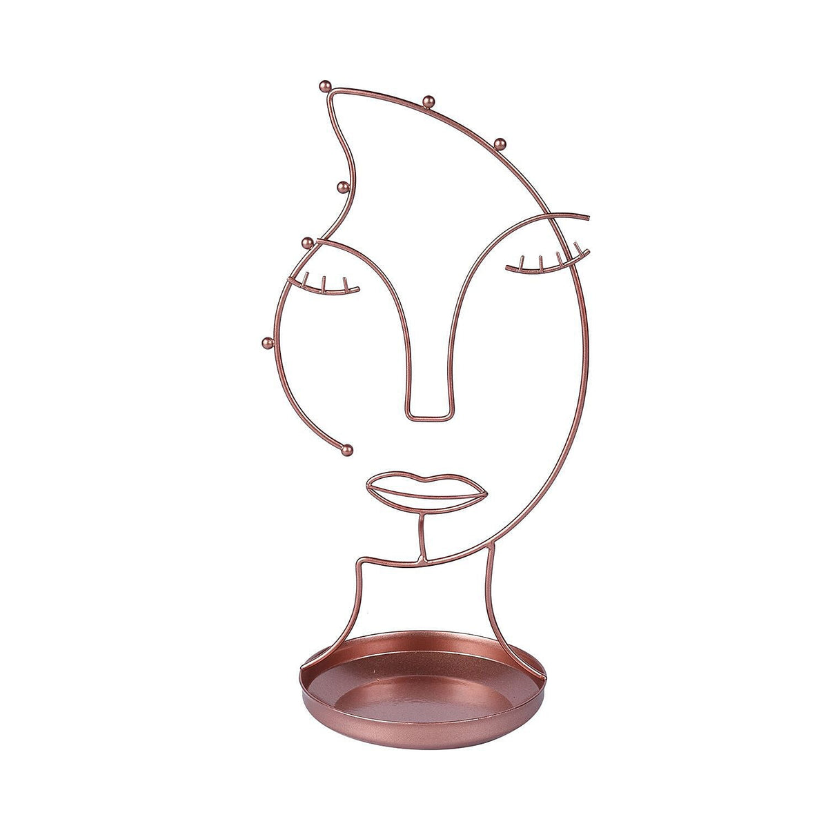 Human Face Jewellery Rack (Size 31x15x12 Cm) - Rose Gold 6726217 0