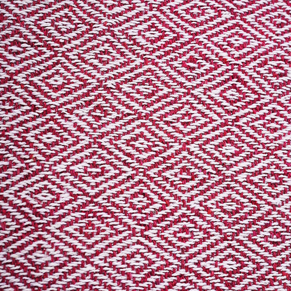 Hush Heaven 100% Soft Cotton Diamond Weaved Throw Blanket (200x150cm) - Dark Pink 8129593 8