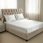 Hush Haven Mulberry Silk Patterned Sheet (Size 275x1 cm) - Ivory