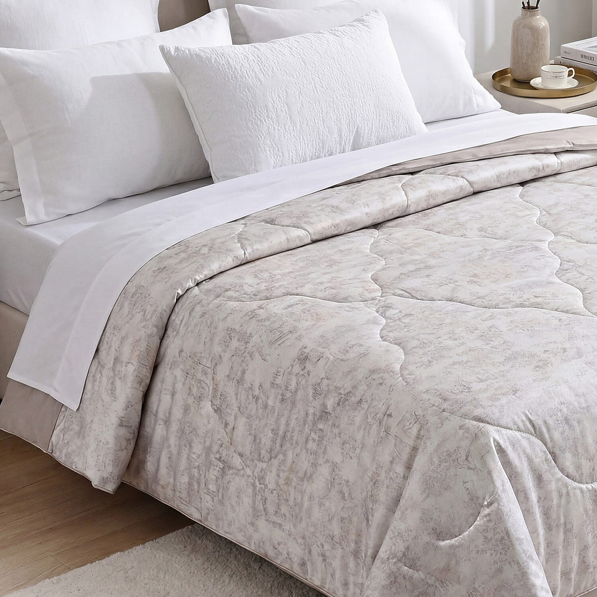 Hush Haven Reversible Silk Cooling Quilt (150x200 cm) - Champagne 8412014 4