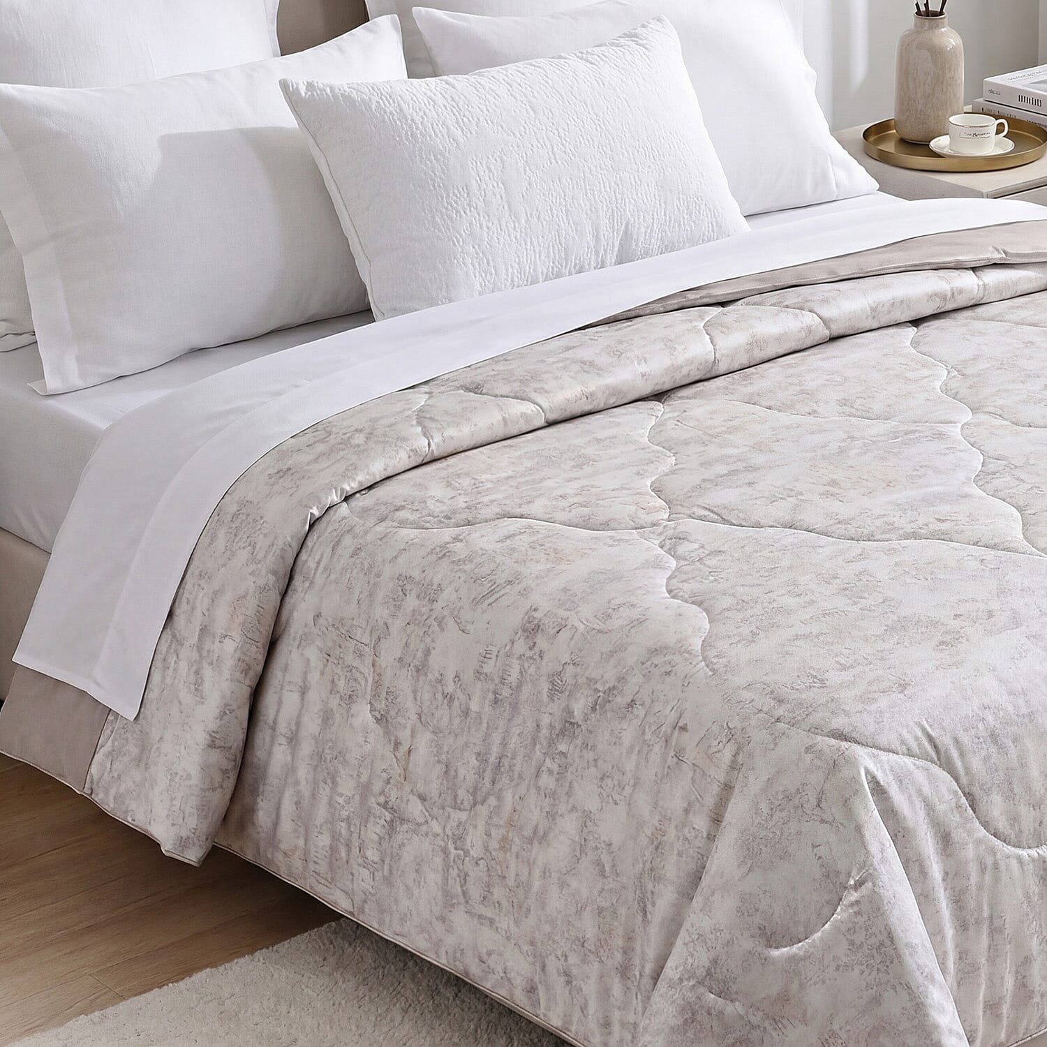 Hush Haven Reversible Silk Cooling Quilt (150x200 cm) - Champagne 8412014 4