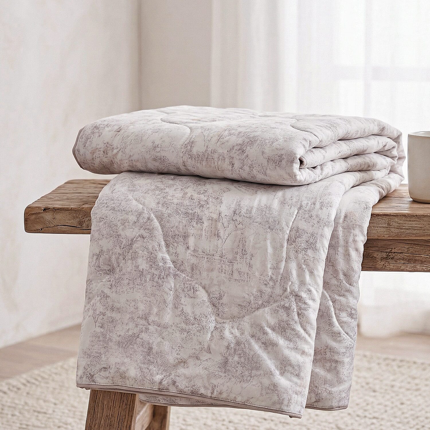 Hush Haven Reversible Silk Cooling Quilt (150x200 cm) - Champagne 8412014 5