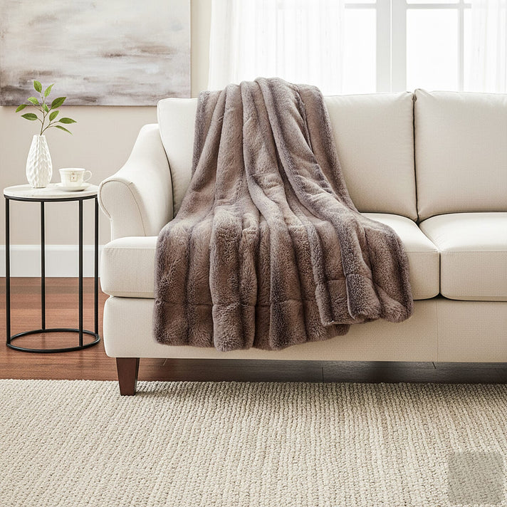 Hush Haven Patterned Blanket (Size 150x1 cm) - Brown &amp; Brown V32662574 1
