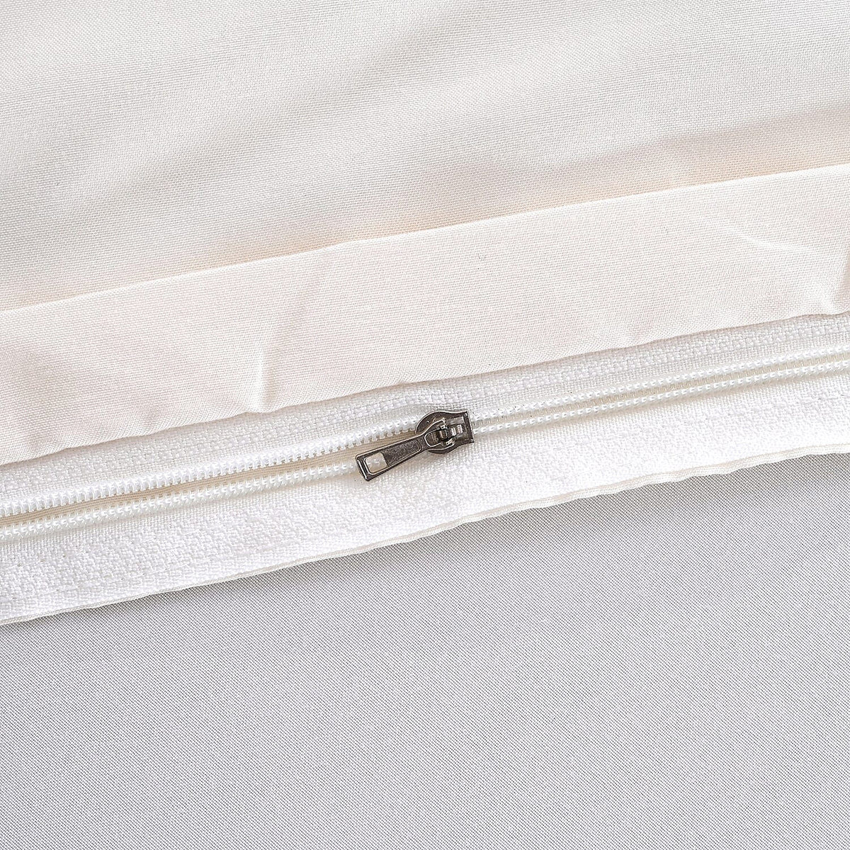 Hush Haven Cotton Solid Color Duvet Cover (Size 200x1 cm) - Cream &amp; Navy V32604044 7