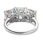 Hyalite Opal 3 Stone Ring in Platinum Overlay Sterling Silver 2.40 Ct