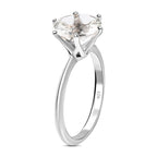 Hyalite Opal Solitaire Ring in Platinum Overlay Sterling Silver 2.96 Ct