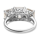 Hyalite Opal 3 Stone Ring in Platinum Overlay Sterling Silver 2.40 Ct