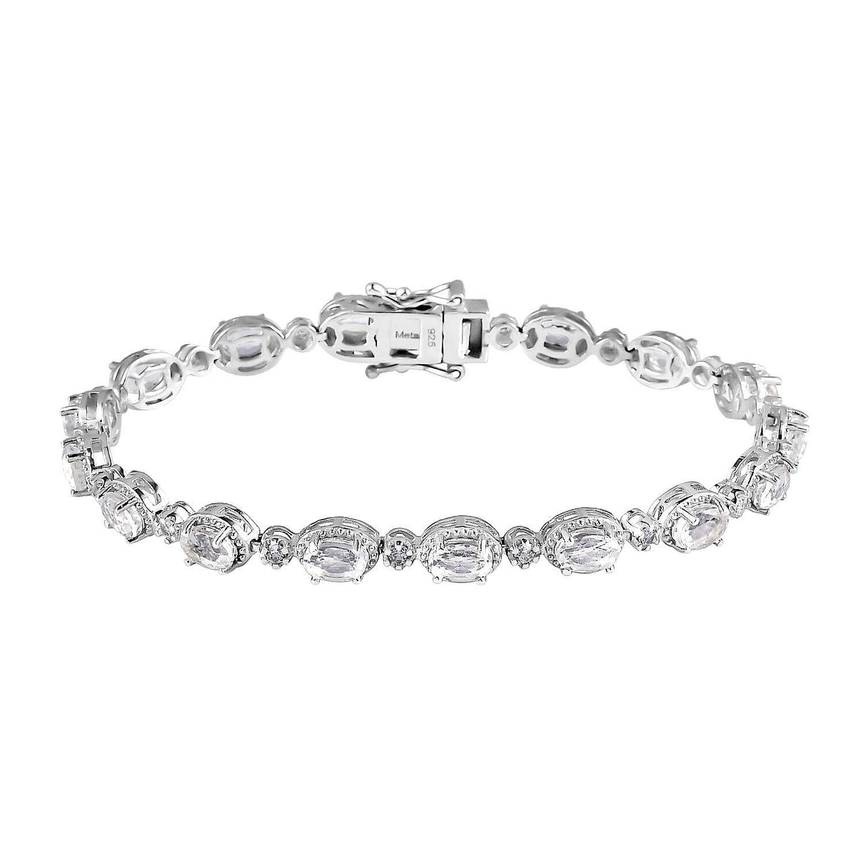 Hyalite Opal and Natural Cambodian Zircon Bracelet (Size - 7.5) in Platinum Overlay Sterling Silver 6.50 Ct 7255930 0