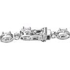 Hyalite Opal and Natural Zircon Bracelet (Size - 7.5) with GB Lock Box in Platinum Overlay Sterling Silver 6.30 Ct, Silver Wt 9.72 Gms