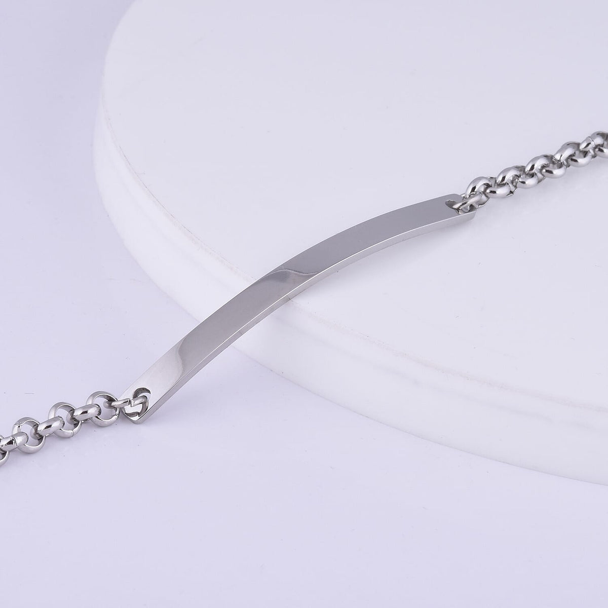 ID Trace Chain Bracelet Size 7 with 1.5 Extender in Silver Tone 6095480 1