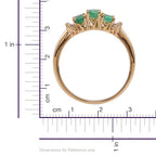 ILIANA 18K Y Gold Kagem Zambian Emerald (Ovl), Diamond Ring 1.150 Ct.